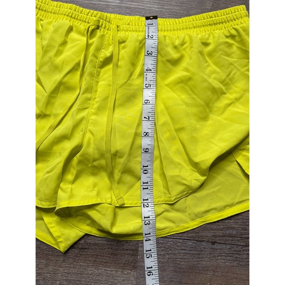 Old Navy Active Womens L Go-Dry Yellow Workout Lined Shorts Mesh K2 - Picture 4 of 7